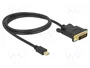 DeLOCK Cable Adaptador Mini DisplayPort a DVI-D 24+1, 1 m