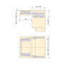Emuca Guías para mesa extensible y elevable Oplà Folding+39 M120, Aluminio, Anodizado inox