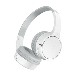 Belkin SoundForm Mini Auriculares Inalámbricos On-Ear para Niños, Blanco