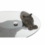 DKD Home Decor Mesita Auxiliar Colonial Cristal Cobrizo Transparente 80x50x37 cm
