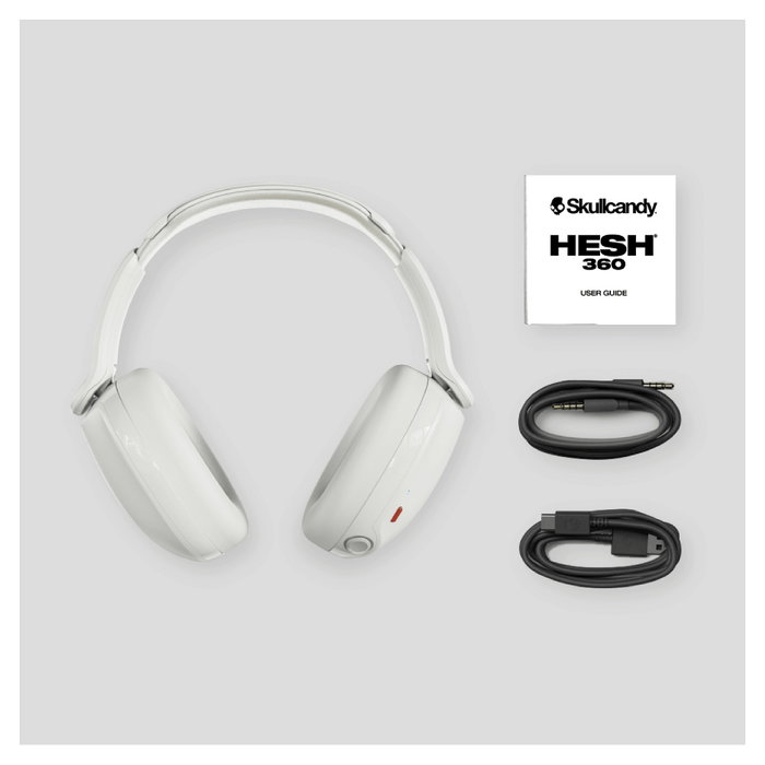 Skullcandy Hesh 360 Auriculares Inalámbricos Bluetooth 5.3 Over-Ear, Blanco Bone