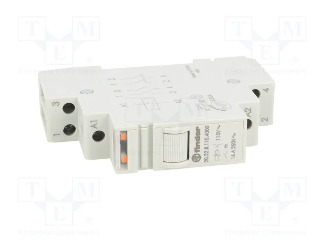 FINDER 20.22 Relé de instalación biestable 110V AC 16A