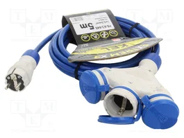 KEL Prolongador de alimentación H07BQ-F 3G2,5mm2 5m azul