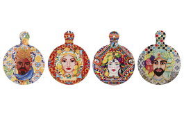 DKD Home Decor Salvamantel Mediterraneo Multicolor 23 x 1 x 18 cm (4 Unidades)