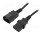 Gembird PC-189 Cable de alimentación C13 a C14 Negro