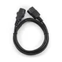 Gembird PC-189 Cable de Alimentación IEC C13 a C14 Macho a Macho, Alargador o Extensión, Negro, 1.8m