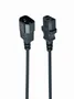 Gembird PC-189 Cable de Alimentación IEC C13 a C14 Macho a Macho, Alargador o Extensión, Negro, 1.8m