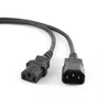 Gembird PC-189 Cable de Alimentación IEC C13 a C14 Macho a Macho, Alargador o Extensión, Negro, 1.8m