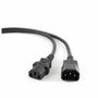 Gembird PC-189 Cable de Transmisión C14 Acoplador Negro