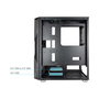 Tooq Caja Gaming TQGCC103-B Nightcity - Caja Semitorre ATX Negra con Ventana de Cristal y Ventiladores ARGB, Soporta E-ATX, Fuente no Incluida