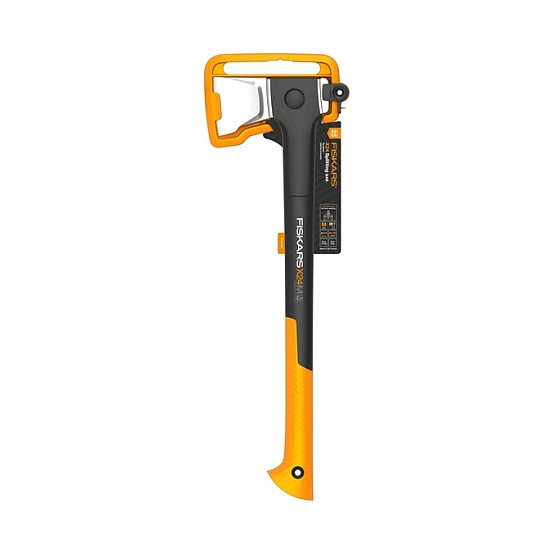 Fiskars Spaltaxt M Hacha de un solo filo, Serie X-series X24, Longitud 600 mm, Peso 1.7 kg, Acero, Color Negro/Naranja, Con cubierta de protección Fiskars Spaltaxt M Hacha de un solo filo, Serie X-series X24, Longitud 600 mm, Peso 1.7 kg, Acero, Color Negro/Naranja, Con cubierta de protección