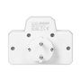 ORNO Ladron de corriente ORAE13191(GS) con 1 toma Schuko y 2 tomas europeas e interruptor