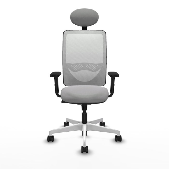PIQUERAS Y CRESPO Silla de oficina Zulema con mecanismo Sincro, Gris claro y Blanco PIQUERAS Y CRESPO Silla de oficina Zulema con mecanismo Sincro, Gris claro y Blanco