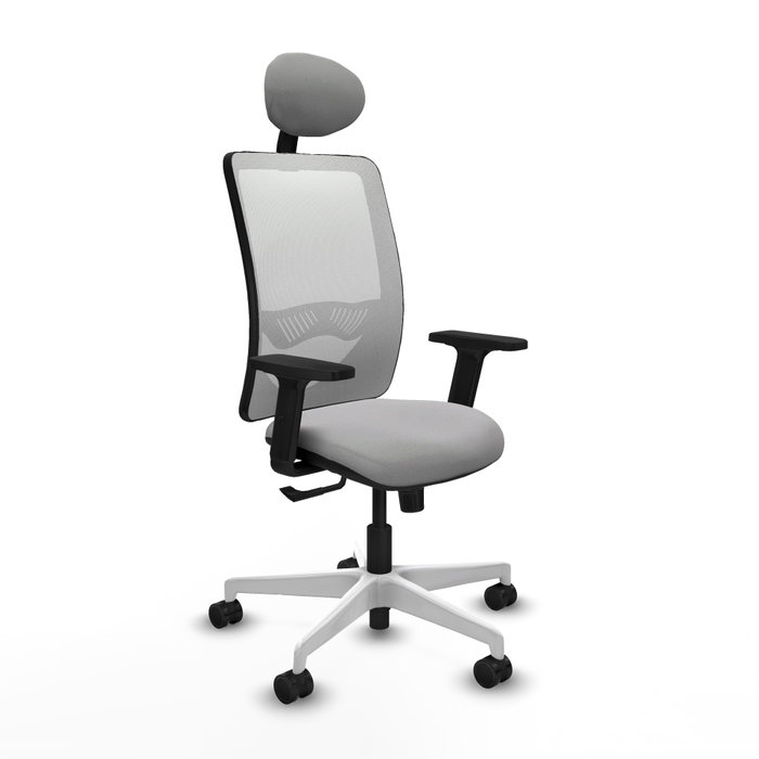 PIQUERAS Y CRESPO Silla de oficina Zulema con mecanismo Sincro, Gris claro y Blanco PIQUERAS Y CRESPO Silla de oficina Zulema con mecanismo Sincro, Gris claro y Blanco