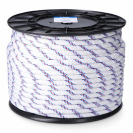 Edm Cuerda driza trenzado poliéster blanco distintivo, calibre 12 mm x 100 m