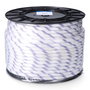Edm Cuerda Driza Trenzado Poliéster Blanco Distintivo, Calibre 12 mm x 100 m, Resistencia 1000 kg