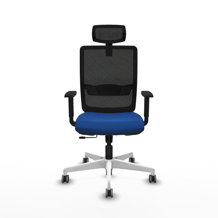 PIQUERAS Y CRESPO Silla de oficina Haches Azul y Negro con Mecanismo Sincro/Traslack