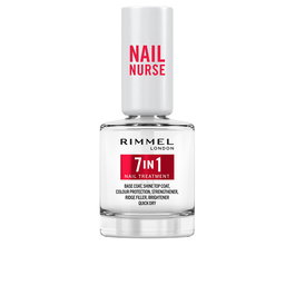 Rimmel London Nail Nurse Tratamiento 7 en 1 para Uñas - Base, Top Coat, Fortalecedor, Rellenador de Crestas, Secado Rápido - 12 ml