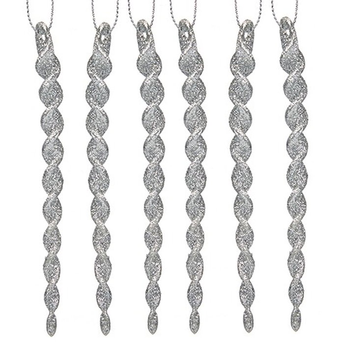 Adorno Navideño Krist+ Plateado Plástico Purpurina 13,5 x 1 x 5,5 cm 10,5 x 21 x 1 cm (24 Unidades)