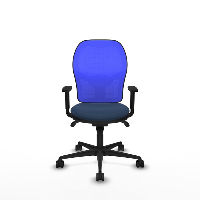PIQUERAS Y CRESPO Silla de oficina Jorquera con mecanismo Sincro, Azul marino y Azul