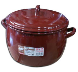 La Estrella Olla Abombada 14 cm Porcelana Esmaltada Teja (Pack de 4)
