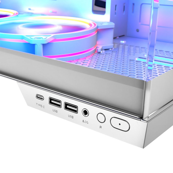 Modecom Volcano Panorama Apex ARGB 5F Torre Midi Tower Gaming Blanca