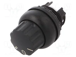 EATON ELECTRIC Interruptor Rotativo RMQ-Titan de 3 Posiciones, 22mm, Negro
