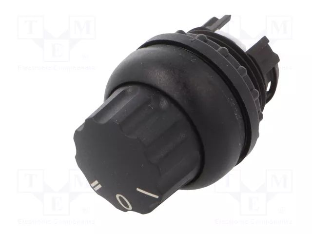 EATON ELECTRIC Interruptor Rotativo RMQ-Titan de 3 Posiciones, 22mm, Negro