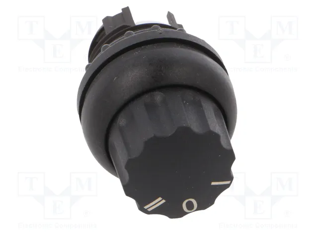 EATON ELECTRIC Interruptor Rotativo RMQ-Titan de 3 Posiciones, 22mm, Negro