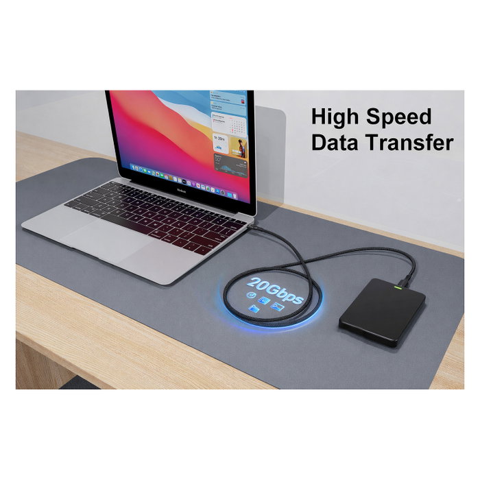EQUIP Adaptador USB-C a HDMI + USB-C PD 100W 4K 60Hz 1.00m Aluminio