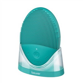 Beurer FC-52 Cepillo Facial de Silicona 2 en 1 con Vibración, 15 Niveles de Intensidad, Ergonómico y Resistente al Agua