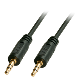 Lindy 35643 Cable de Audio 3,5 mm a 3,5 mm de 3 m, Negro