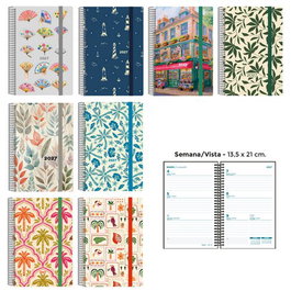 Senfort Agenda Anual 2027 Decorada con Espiral y Tapa de PP