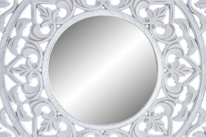 DKD Home Decor Espejo Árabe Blanco MDF Mandala 50 x 50 x 1.5 cm (2 Unidades) DKD Home Decor Espejo Árabe Blanco MDF Mandala 50 x 50 x 1.5 cm (2 Unidades)