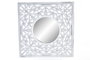 DKD Home Decor Espejo Árabe Blanco MDF Mandala 50 x 50 x 1.5 cm (2 Unidades)