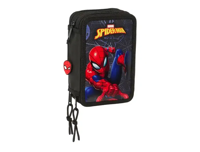SAFTA Estuche Spider-Man Attack Marvel Triple 37 piezas