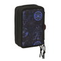 Estuche Escolar con Accesorios Spider-Man Attack Negro 12,5 x 19,5 x 5,5 cm 37 Piezas