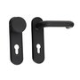 Cisa 1.07070.24.0 Juego Placas Pomo+Manilla Cortafuego Negro