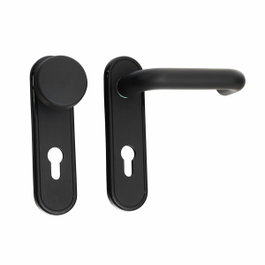 Cisa Juego de placas pomo y manilla cortafuego negro 1.07070.24.0