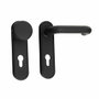 Cisa Juego de placas pomo y manilla cortafuego negro 1.07070.24.0