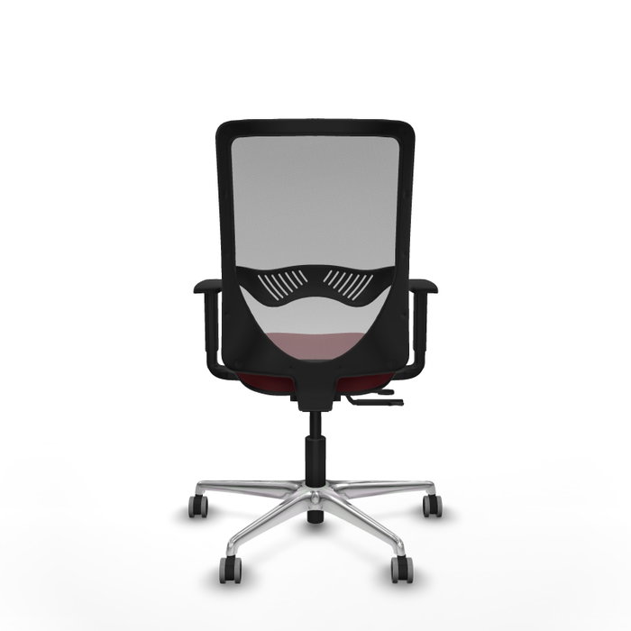 PIQUERAS Y CRESPO Silla de oficina Zulema con mecanismo Sincro/Traslack, Granate y Gris