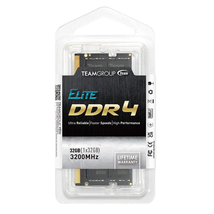 Team Group ELITE TED432G3200C22-S01 32 GB DDR4 3200 MHz SO-DIMM Team Group ELITE TED432G3200C22-S01 32 GB DDR4 3200 MHz SO-DIMM