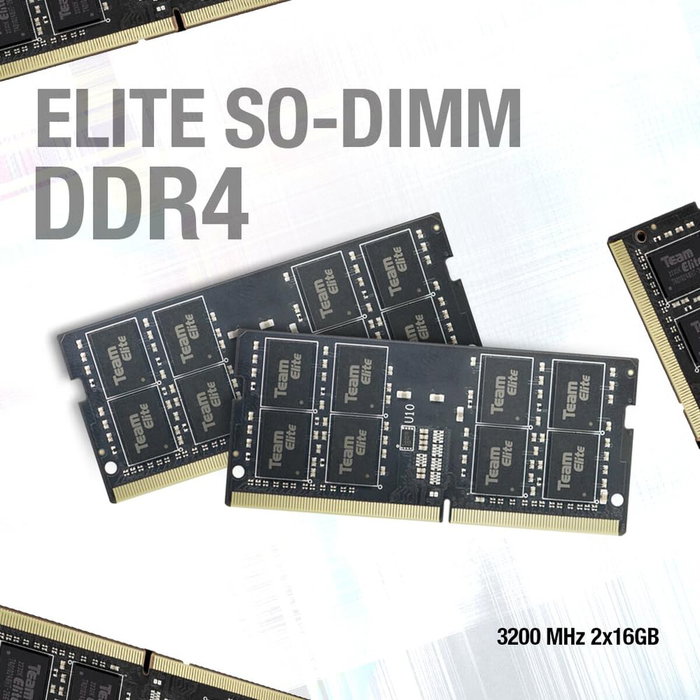 Team Group ELITE TED432G3200C22-S01 32 GB DDR4 3200 MHz SO-DIMM Team Group ELITE TED432G3200C22-S01 32 GB DDR4 3200 MHz SO-DIMM