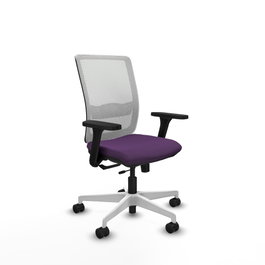 PIQUERAS Y CRESPO Silla de oficina Haches Morado y Blanco
