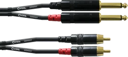 Cordial Cable De Audio Doble Jack Mono/Rca 6 M