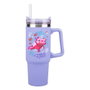 Paladone Vaso Térmico Minecraft Púrpura con Pajita de 900ml