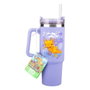 Paladone Vaso Térmico Minecraft Púrpura con Pajita de 900ml
