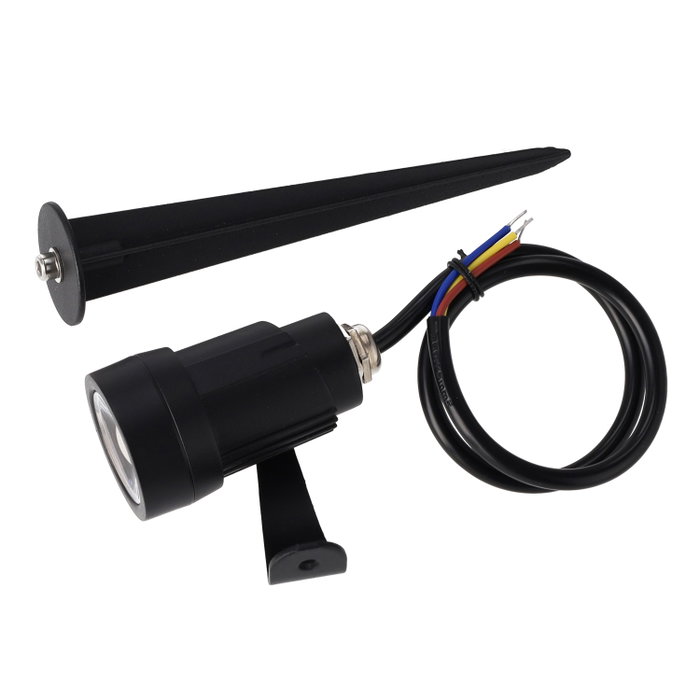 Foco LED con Pincho Jardín 5W 60º IP65 3000K Negro Mate Foco LED con Pincho Jardín 5W 60º IP65 3000K Negro Mate