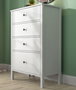 Hanah Home FRN-20023 Cómoda Madera y Blanco 77x115x40 cm con Múltiples Estanterías y Patas de MDF