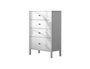 Hanah Home FRN-20023 Cómoda Madera y Blanco 77x115x40 cm con Múltiples Estanterías y Patas de MDF